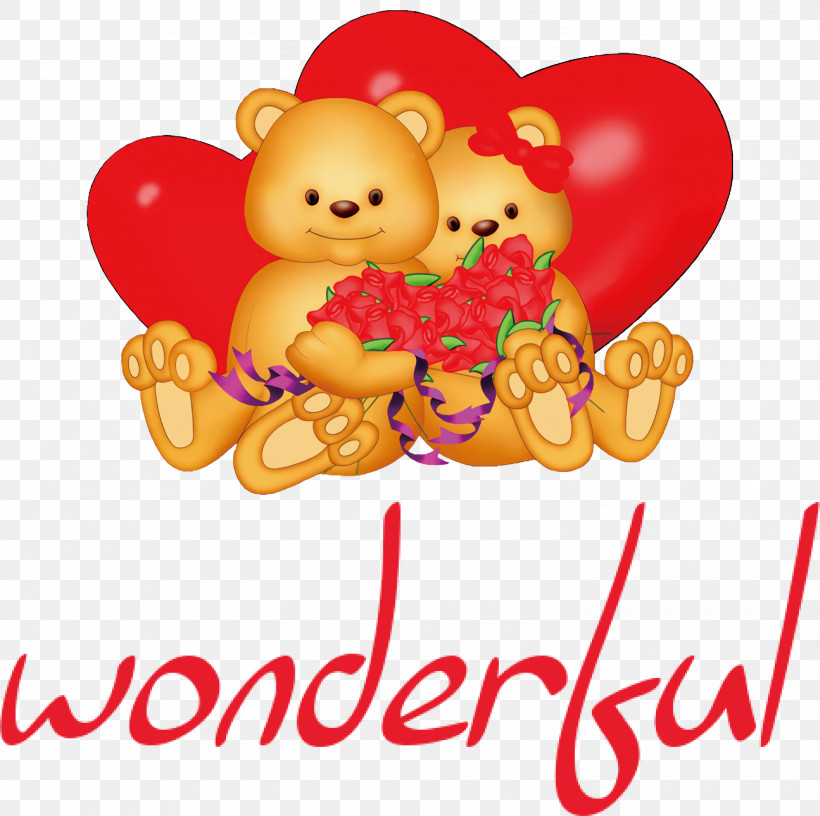 Wonderful Valentines Day, PNG, 3000x2987px, Wonderful, Bears, Care Bears, Cartoon, Cuteness Download Free