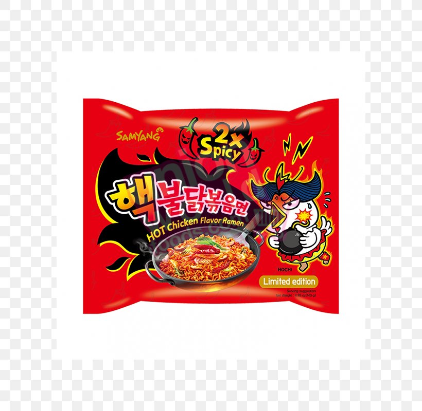 Instant Noodle Buldak Ramen Korean Cuisine Hot Chicken, PNG, 800x800px, Instant Noodle, Buldak, Cuisine, Flavor, Food Download Free