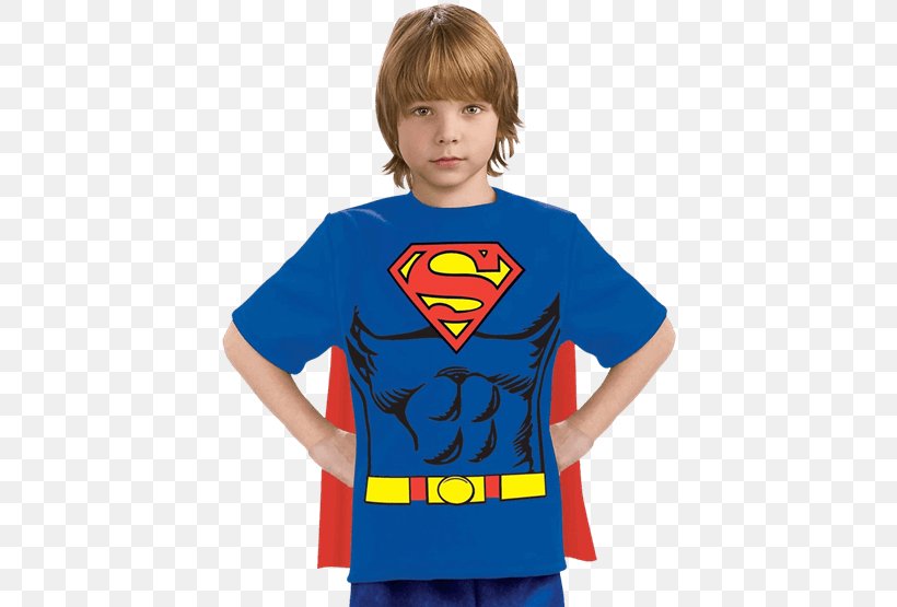 Superman T-shirt Costume Cape, PNG, 555x555px, Superman, Blue, Boy, Cape, Cheerleading Uniform Download Free