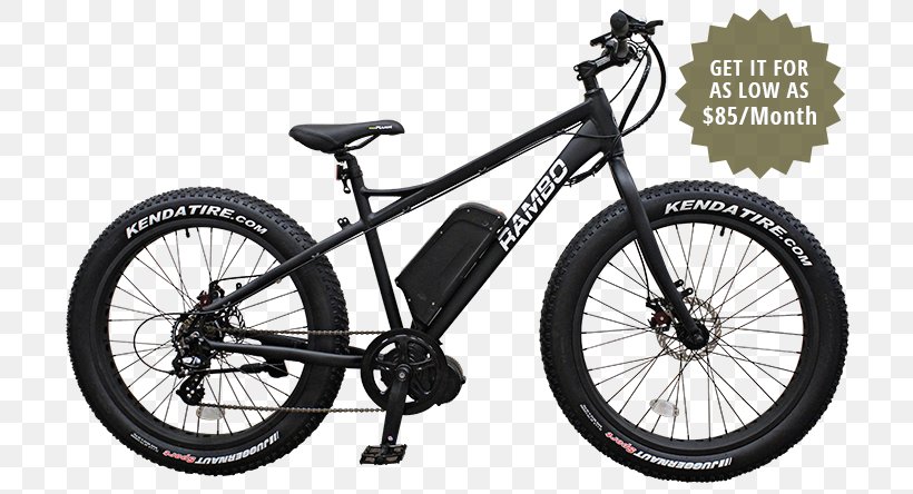 Rambo Bikes R750 Fat Bike Electric Bicycle Fatbike Motorcycle, PNG, 723x444px, Bicycle, Automotive Exterior, Automotive Tire, Automotive Wheel System, Bicycle Accessory Download Free