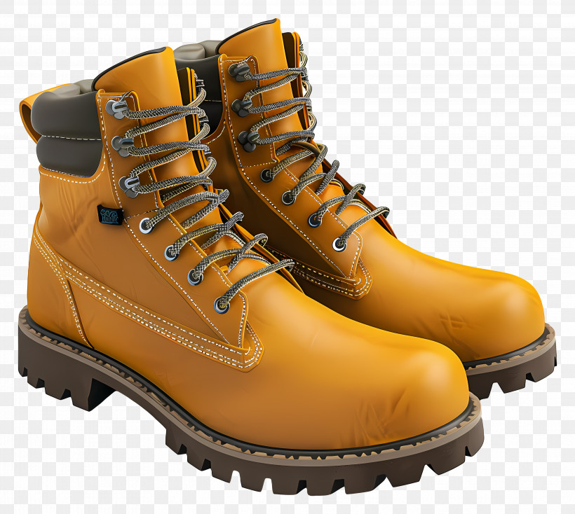Safety Boots - Pair Of Sturdy Brown Boots PNG