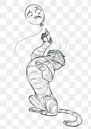 Tiger - Tiger Visual Arts Black And White Drawing Sketch PNG