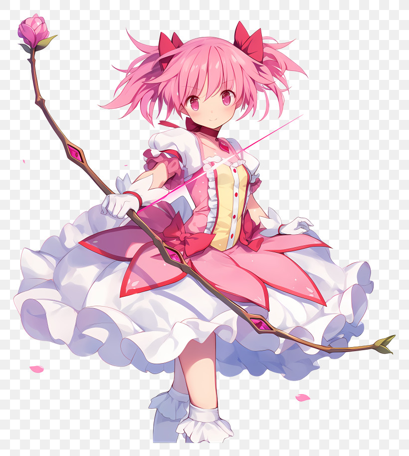 pink anime dress Madoka Kaname