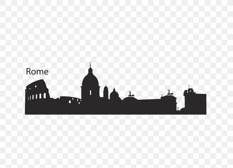Rome Skyline Silhouette, PNG, 710x592px, Rome, Art, Black, Black And White, Brand Download Free