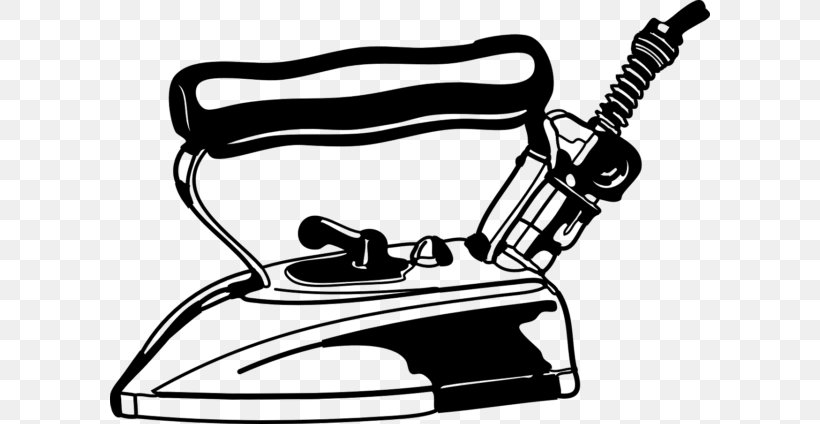 Clothes Iron Clip Art, PNG, 600x424px, Clothes Iron, Artwork, Black, Black And White, Drawing Download Free