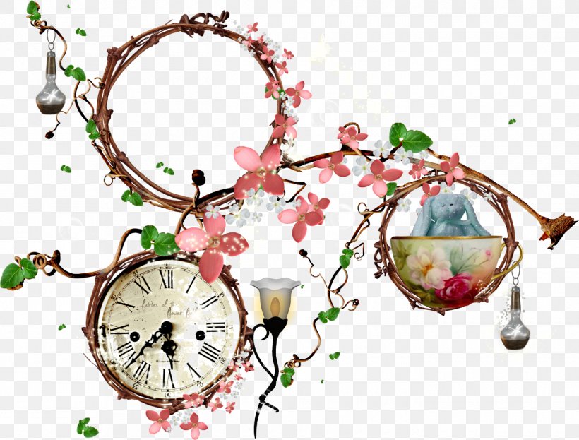 Clock Clip Art, PNG, 1420x1079px, Clock, Alarm Clocks, Branch, Digital Clock, Flower Download Free