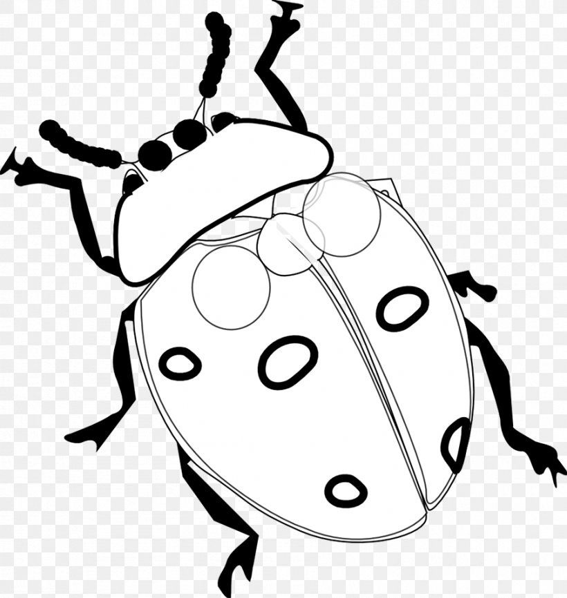 Ladybird Beetle Coloring Book Clip Art, PNG, 904x955px, Ladybird Beetle, Area, Artwork, Black And White, Book Download Free