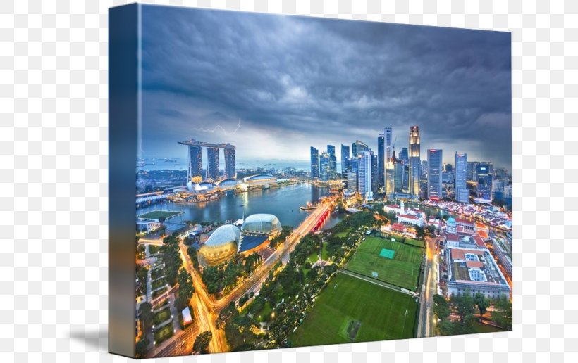 Marina Bay Sands Singapore Skyline Painting Gallery Wrap Cityscape, PNG, 650x516px, Skyline, Art, Canvas, City, Cityscape Download Free
