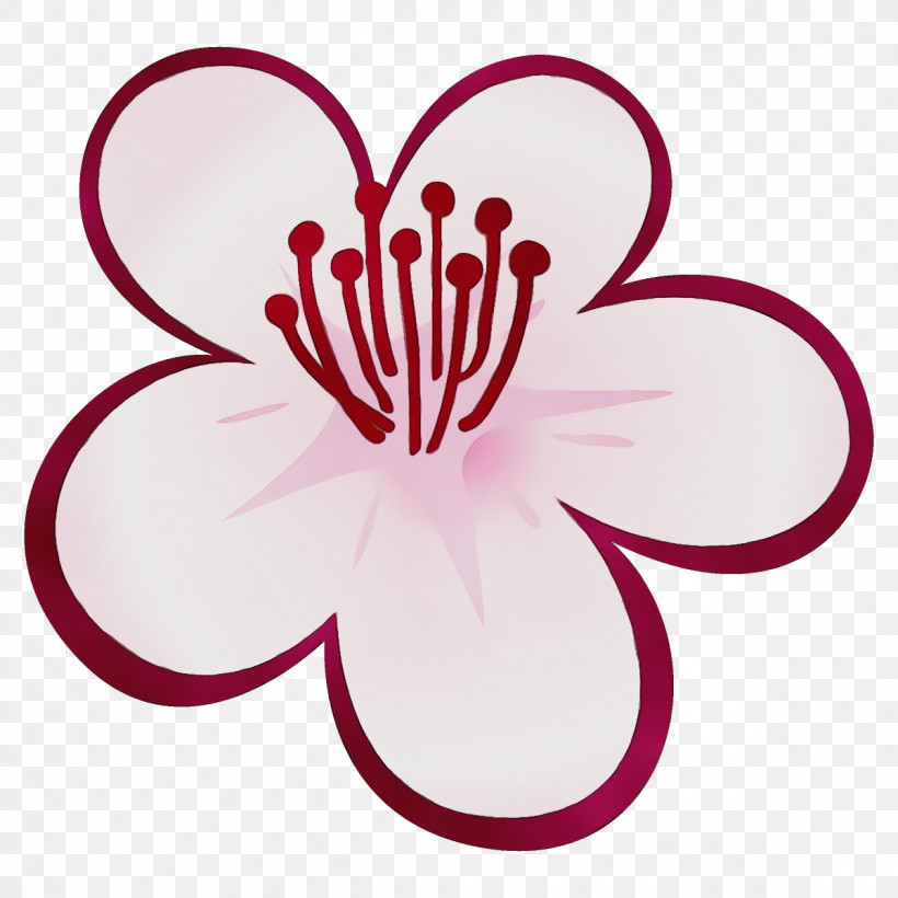 Pink Petal Magenta Flower Plant, PNG, 1200x1200px, Plum Blossoms, Flower, Hibiscus, Magenta, Paint Download Free