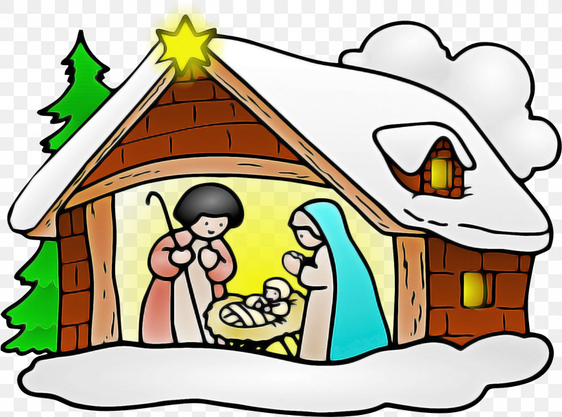 Christmas Decoration, PNG, 1620x1203px, Nativity Scene, Cartoon, Christmas Decoration, Christmas Eve, Hut Download Free