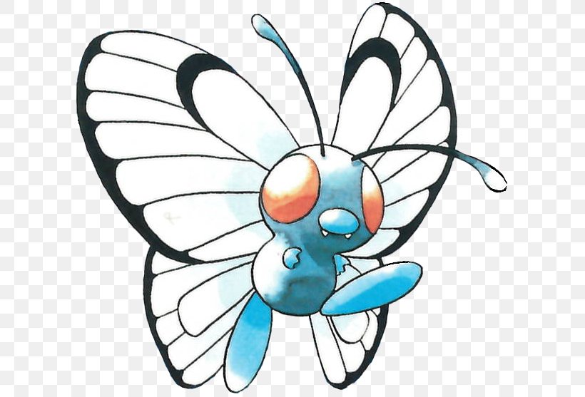 Pokémon Red And Blue Monarch Butterfly Butterfree Pikachu Pokémon Adventures, PNG, 613x557px, Monarch Butterfly, Artwork, Beedrill, Brush Footed Butterfly, Butterfly Download Free