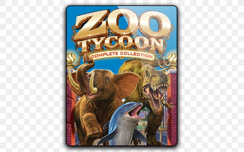 Zoo Tycoon 2: Marine Mania Zoo Tycoon: Dinosaur Digs Zoo Tycoon 2: Endangered Species RollerCoaster Tycoon 3 Video Game, PNG, 512x512px, Zoo Tycoon 2 Marine Mania, Elephant, Elephants And Mammoths, Expansion Pack, Game Download Free