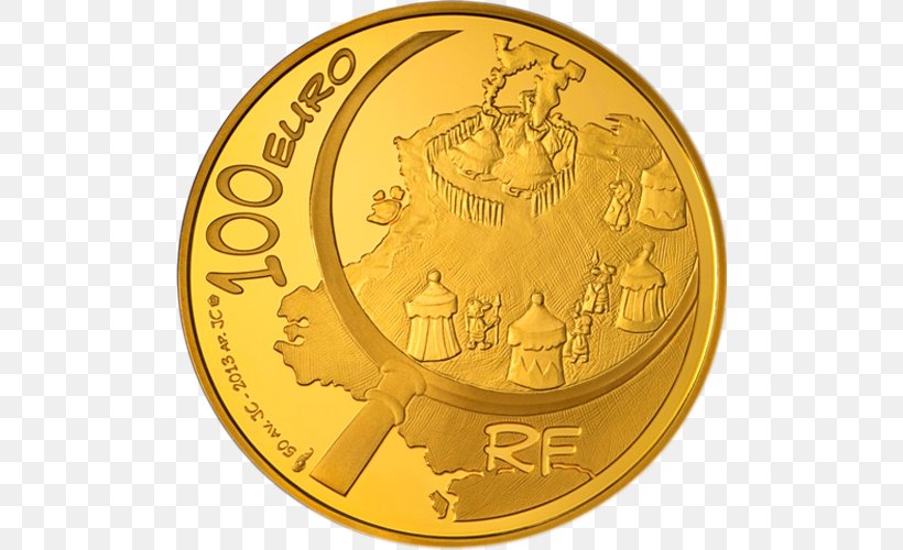 Coin Asterix Obelix Gold 100 Euro Note, PNG, 500x500px, 50 Euro Note, 100 Euro Note, Coin, Asterix, Asterix Films Download Free