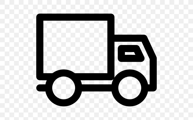 Delivery Truck Freight Transport Cargo, PNG, 512x512px, Delivery, Area, Black, Black And White, Brand Download Free