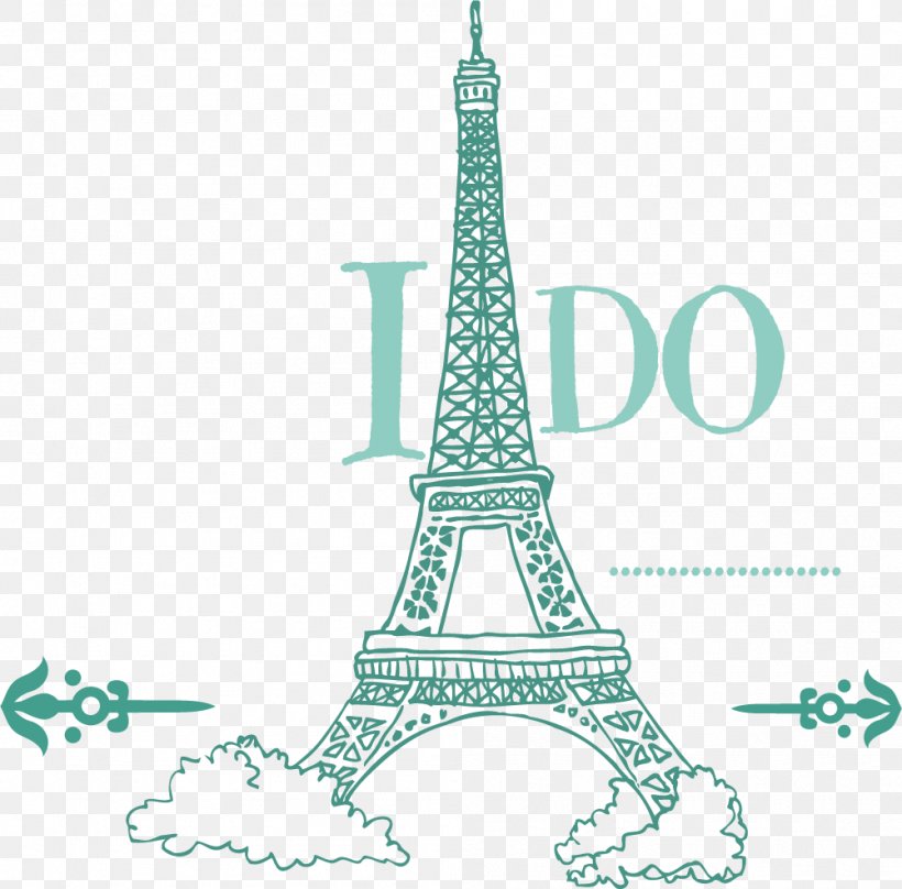 Eiffel Tower Wedding Invitation Wall Decal Illustration, PNG, 1001x987px, Eiffel Tower, Architecture, France, Love, Paris Download Free