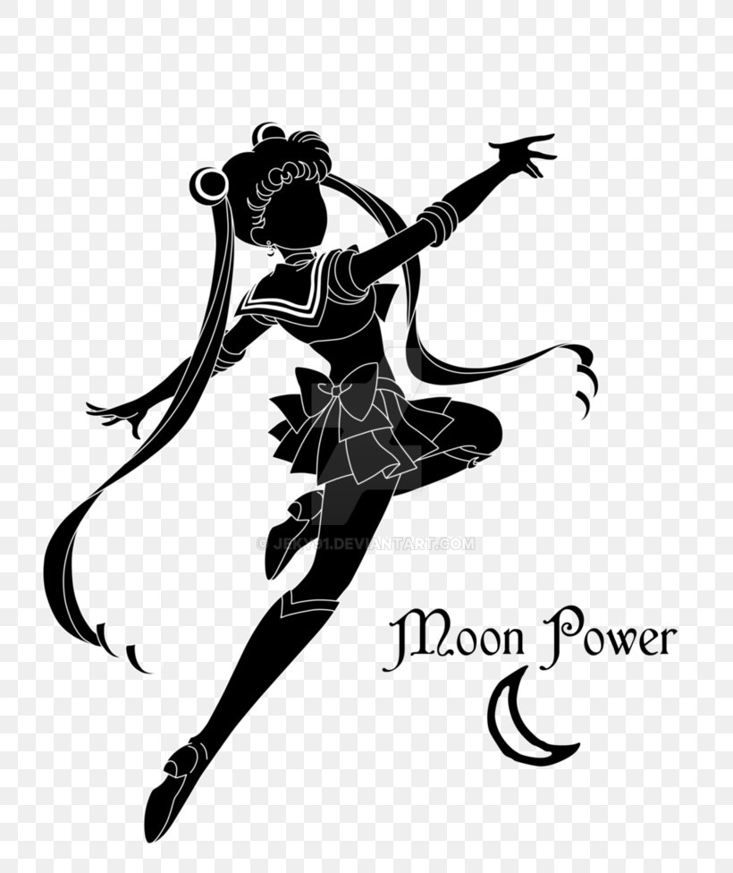 Sailor Moon Luna Sailor Saturn Sailor Neptune Silhouette, PNG, 818x976px, Sailor Moon, Art, Black And White, Chibiusa, Costume Design Download Free