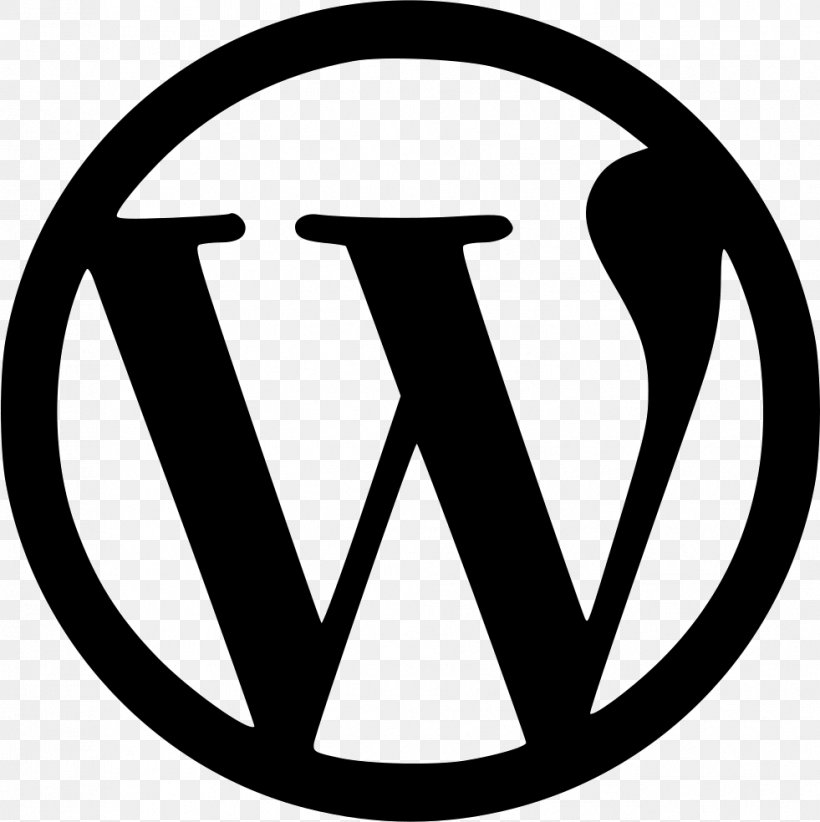 WordPress, PNG, 981x984px, Wordpress, Area, Black And White, Brand, Computer Software Download Free