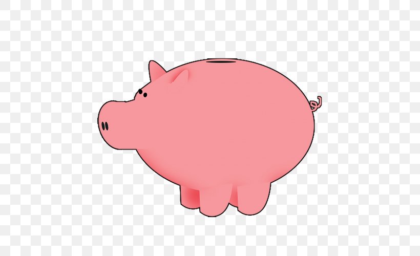 Piggy Bank Domestic Pig, PNG, 500x500px, Pig, Bank, Cartoon, Ceramic, Domestic Pig Download Free