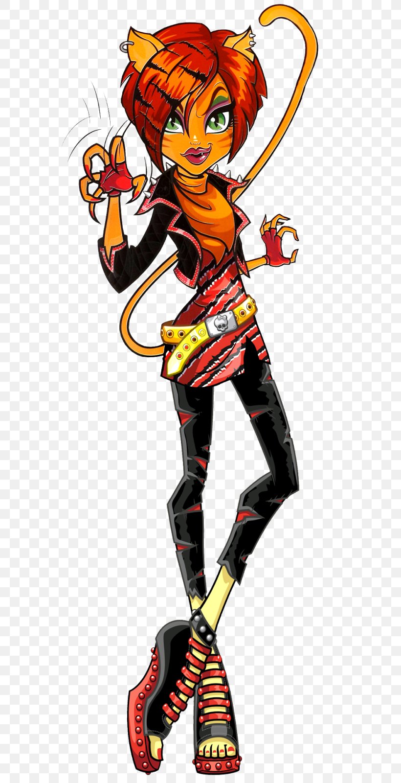 Monster High Werecat Sunset Shimmer Wikia Doll, PNG, 570x1600px, Monster High, Art, Costume Design, Doll, Ever After High Download Free