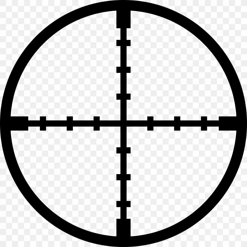 Reticle Telescopic Sight Clip Art, PNG, 2400x2400px, Reticle, Black And White, Point, Rim, Sniper Download Free