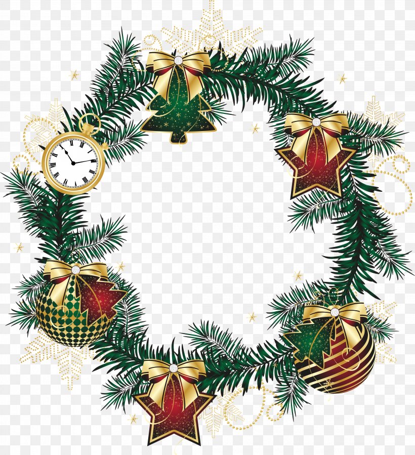 Christmas Garland Kerstkrans Santa Claus, PNG, 4239x4652px, Christmas, Blog, Christmas Card, Christmas Decoration, Christmas Eve Download Free