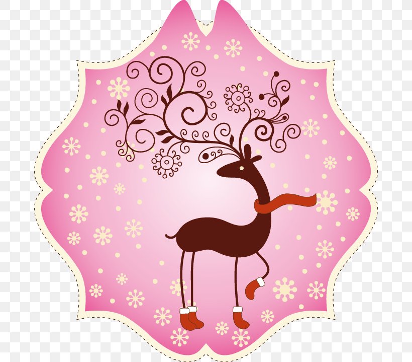 Reindeer Christmas Card Greeting Card, PNG, 684x719px, Reindeer, Christmas, Christmas Card, Christmas Decoration, Deer Download Free