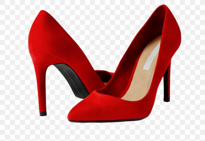 Footwear High Heels Red Basic Pump Court Shoe, PNG, 2408x1660px, Watercolor, Basic Pump, Carmine, Court Shoe, Footwear Download Free