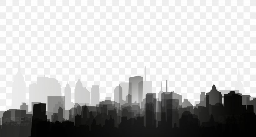City Skyline Silhouette, PNG, 2610x1406px, Poster, Advertising, Architecture, Atmosphere, Atmospheric Phenomenon Download Free
