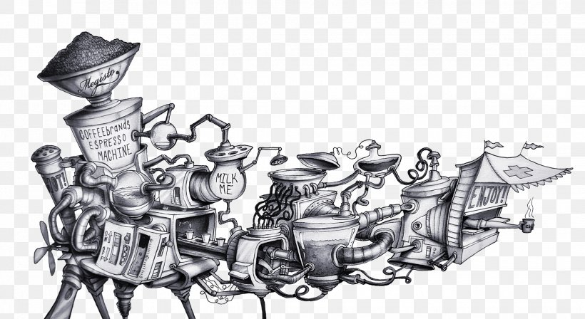 Espresso Cafe Sketch, PNG, 2039x1116px, Espresso, Art, Artwork, Automotive Design, Barista Download Free