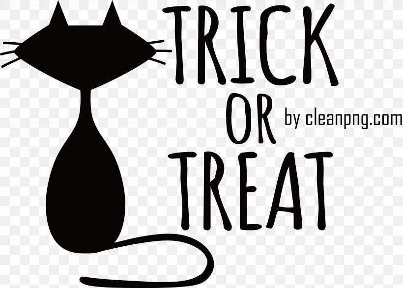 Halloween, PNG, 7369x5278px, Trick Or Treat, Black Cat, Halloween Download Free