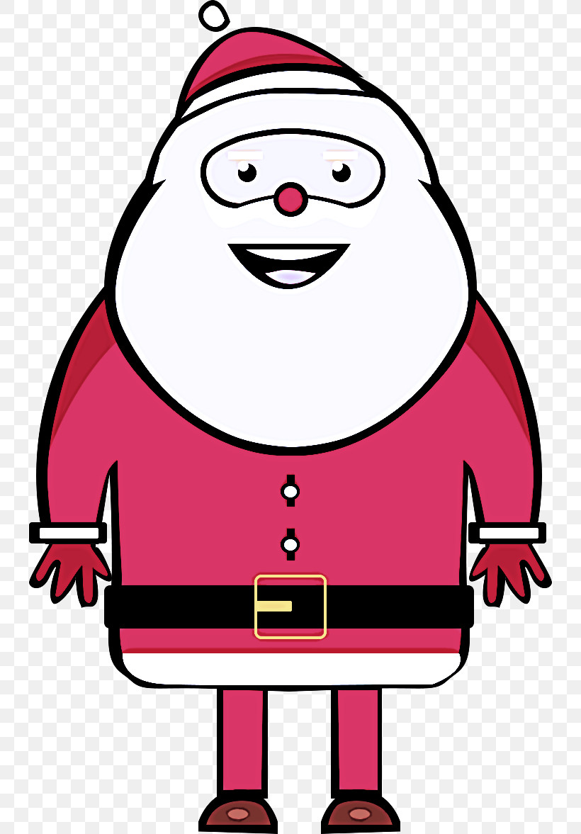 Santa Claus, PNG, 738x1177px, Cartoon, Happy, Line, Pink, Pleased Download Free