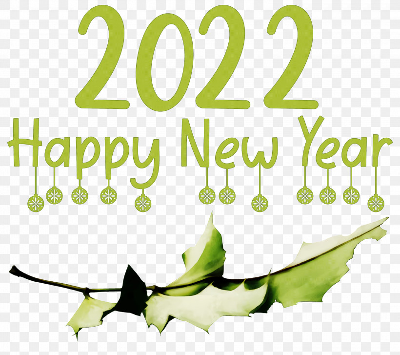 2022 Happy New Year 2022 New Year Happy New Year, PNG, 3000x2660px, Happy New Year, Flower, Leaf, Logo, Plant Download Free
