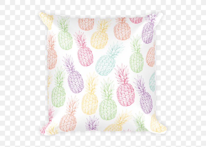 Throw Pillows Pineapple Towel Cushion, PNG, 585x585px, Throw Pillows, Blanket, Coffee, Cotton, Cushion Download Free