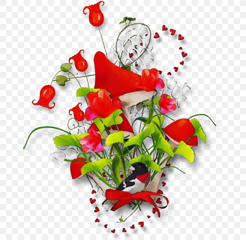 Red Flower Cut Flowers Bouquet Plant, PNG, 671x800px, Watercolor, Anthurium, Bouquet, Cut Flowers, Flower Download Free