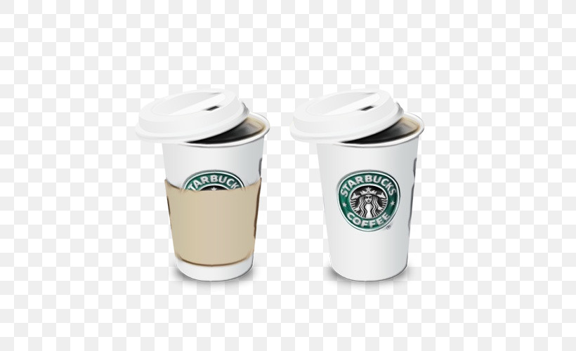 Starbucks Coffee Cup, PNG, 500x500px, Watercolor, Cafe, Coffee, Coffee Cup, Cup Download Free