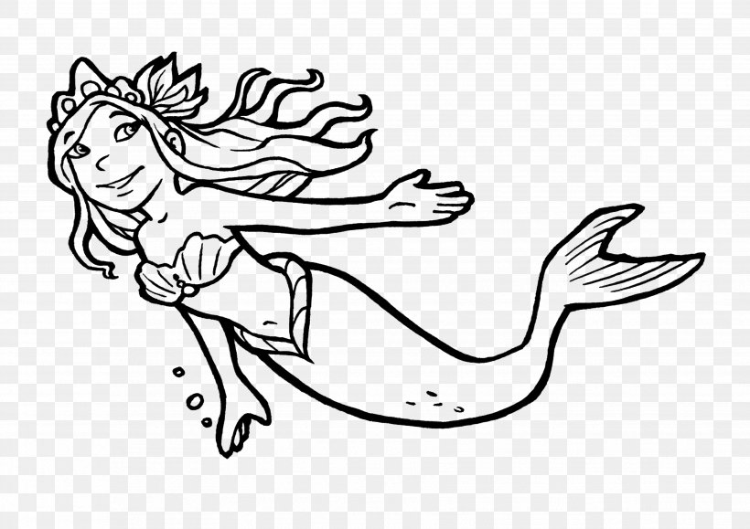 The Little Mermaid Ausmalbild Adibide Princess Of Mermaid, PNG, 3508x2480px, Watercolor, Cartoon, Flower, Frame, Heart Download Free