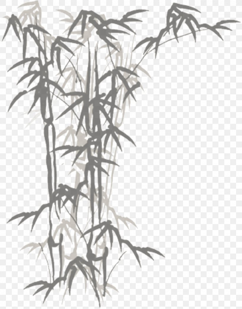 Bamboo Drawing Panda Trading & Mfr Inc Painting, PNG, 1375x1758px, Bamboo, Bamboo Painting, Black And White, Branch, Curtain Download Free