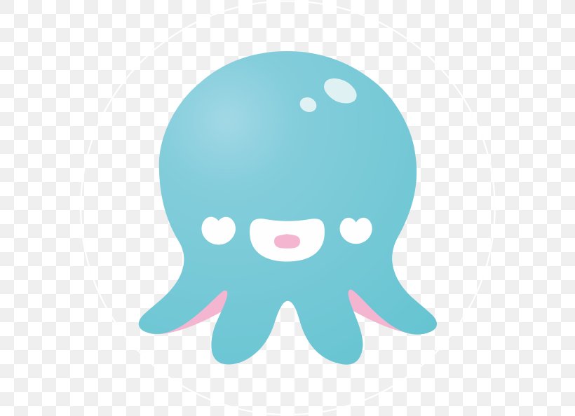 Octopus Product Design Font, PNG, 594x594px, Octopus, Aqua, Blue, Cartoon, Cephalopod Download Free
