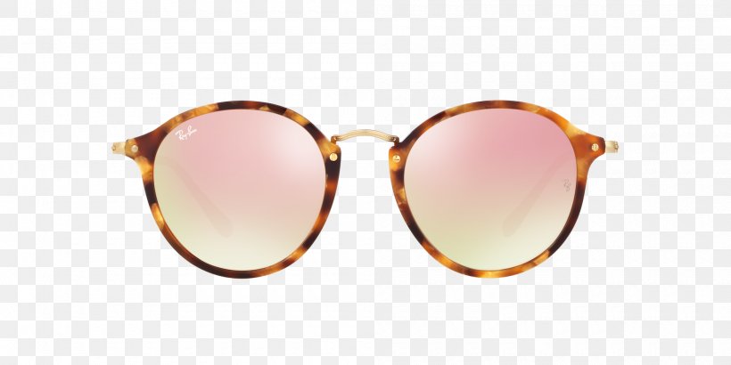 Ray-Ban Round Fleck Sunglasses Ray-Ban Round Metal, PNG, 2000x1000px, Rayban, Aviator Sunglasses, Brown, Caramel Color, Eyewear Download Free
