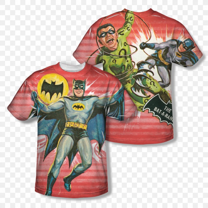 T-shirt Riddler Batman Joker Penguin, PNG, 1000x1000px, Tshirt, All Over Print, Batman, Clothing, Comics Download Free