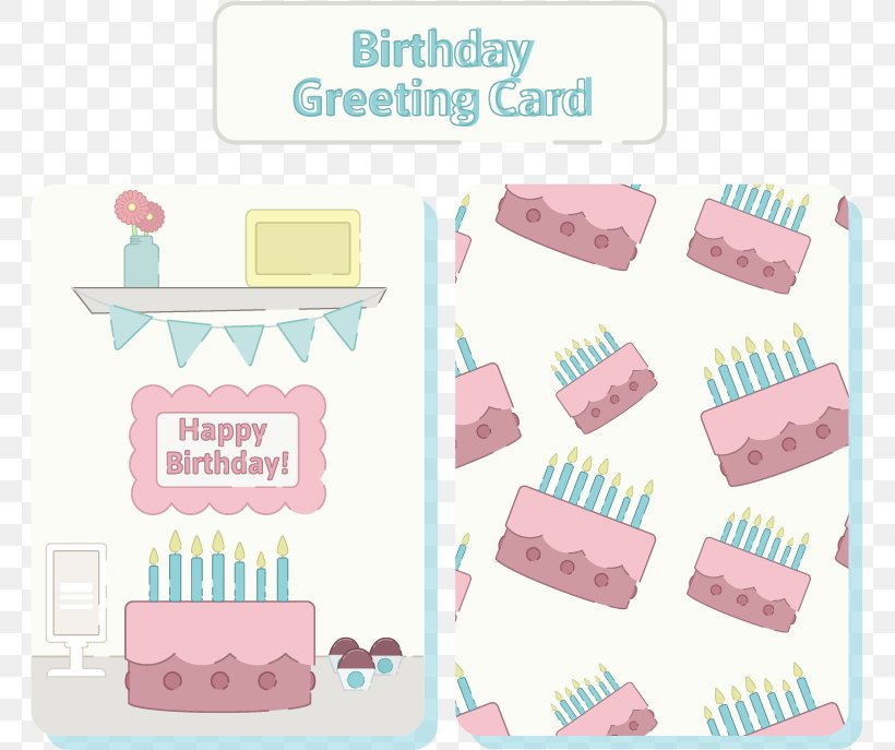 Vector Cute Birthday Card, PNG, 763x687px, Birthday Cake, Ansichtkaart, Birthday, Cake, Candle Download Free