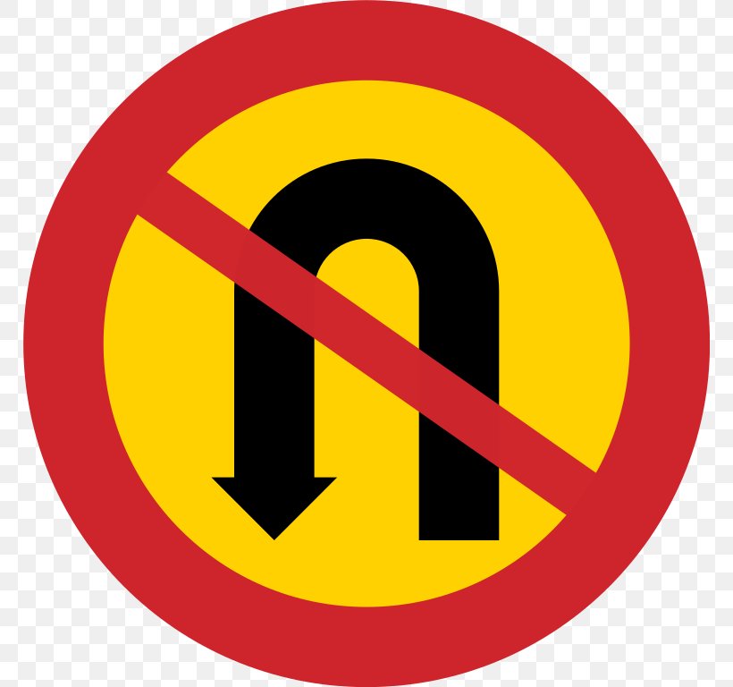 Prohibitory Traffic Sign U-turn Road Signs In Singapore, PNG, 768x768px, Traffic Sign, Area, Brand, Logo, Mandatory Sign Download Free