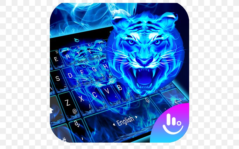 Computer Keyboard Android TouchPal, PNG, 512x512px, Computer Keyboard, Android, Big Cats, Blue, Cat Like Mammal Download Free