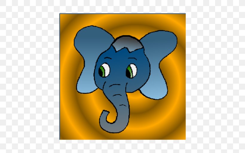 Indian Elephant Clip Art Illustration Elephants Fiction, PNG, 512x512px, Indian Elephant, Blue, Cartoon, Character, Electric Blue Download Free