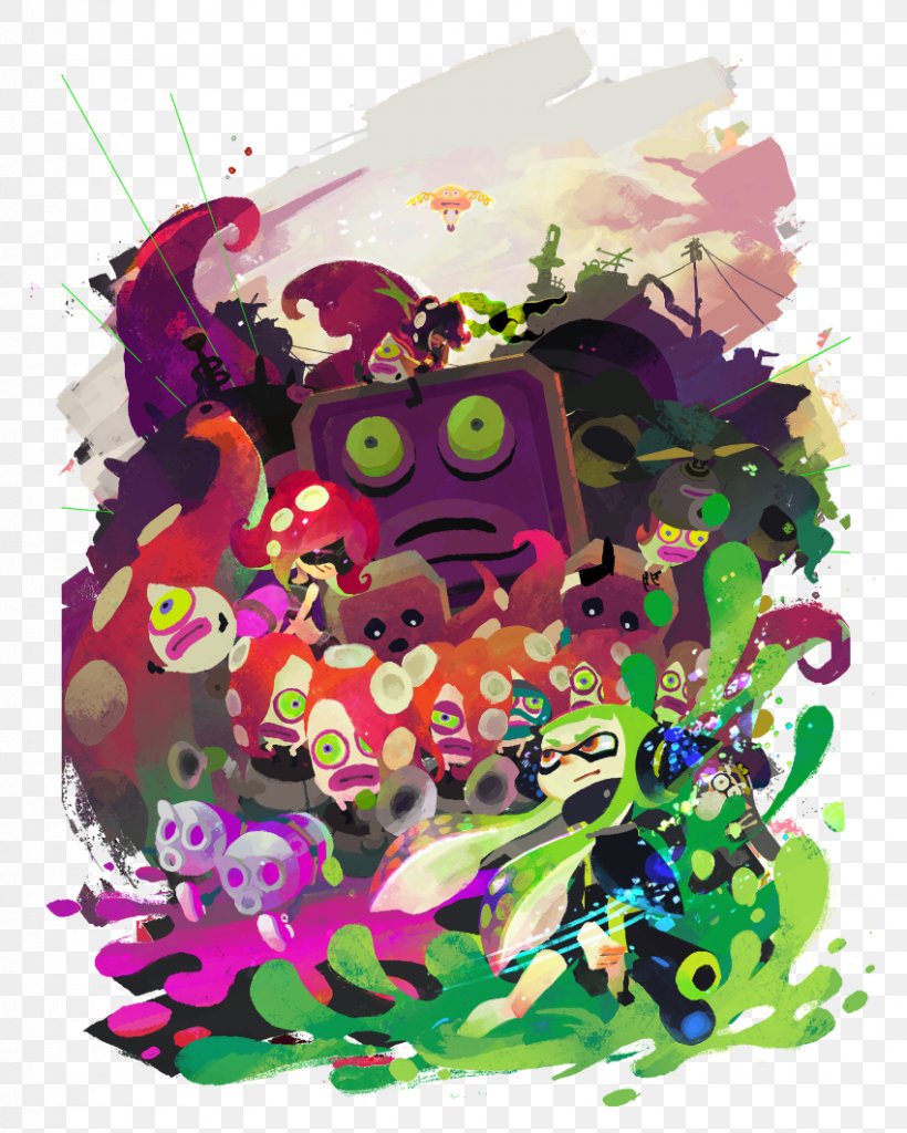 Splatoon 2 Wii U Classic Controller, PNG, 850x1062px, Splatoon, Amiibo, Art, Artwork, Classic Controller Download Free