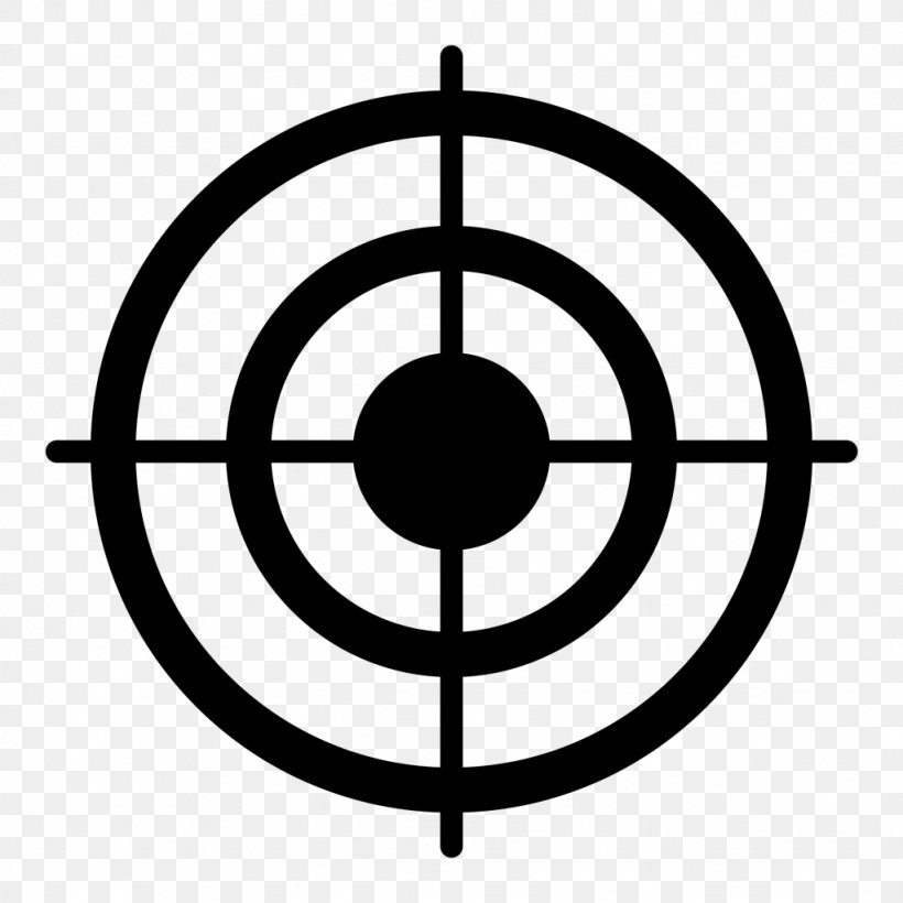 Bullseye Shooting Target Clip Art, PNG, 1024x1024px, Bullseye, Area, Black And White, Darts, Shooting Target Download Free