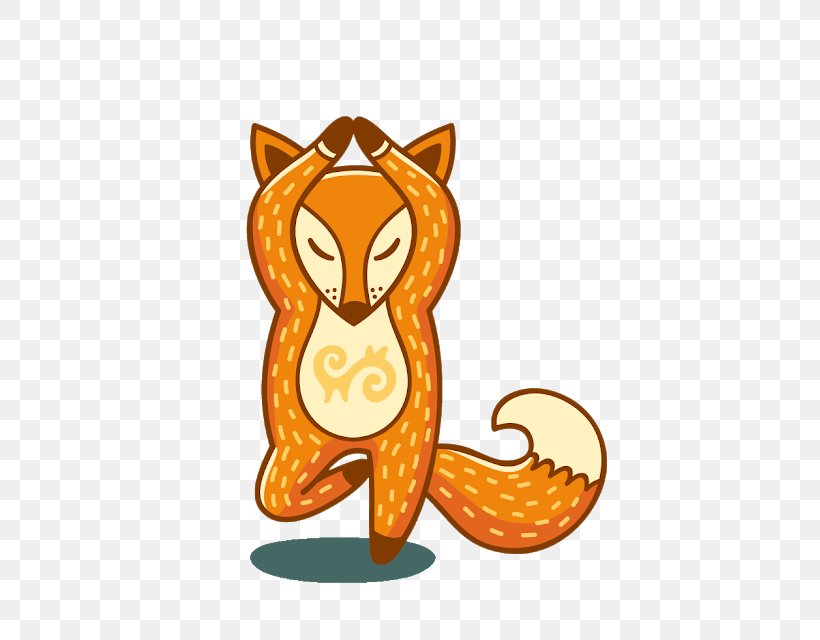 Clip Art Image Illustration Fox, PNG, 519x640px, Fox, Asana, Cartoon, Chakra, Coloring Book Download Free