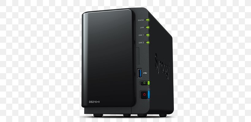 Synology Inc. Network Storage Systems Synology DiskStation DS216 Synology Disk Station DS216+ II Hard Drives, PNG, 668x400px, Synology Inc, Computer Accessory, Computer Case, Computer Component, Computer Data Storage Download Free