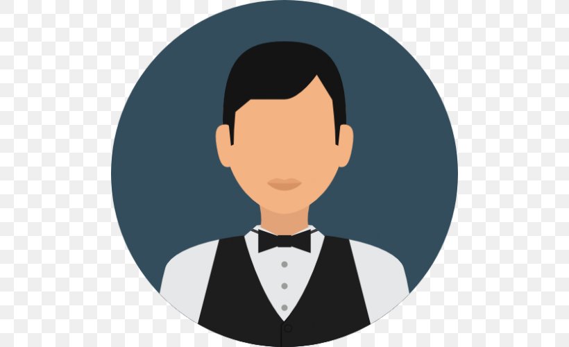 Avatar Waiter Social Media, PNG, 500x500px, Avatar, Blog, Flat Design, Gentleman, Human Behavior Download Free