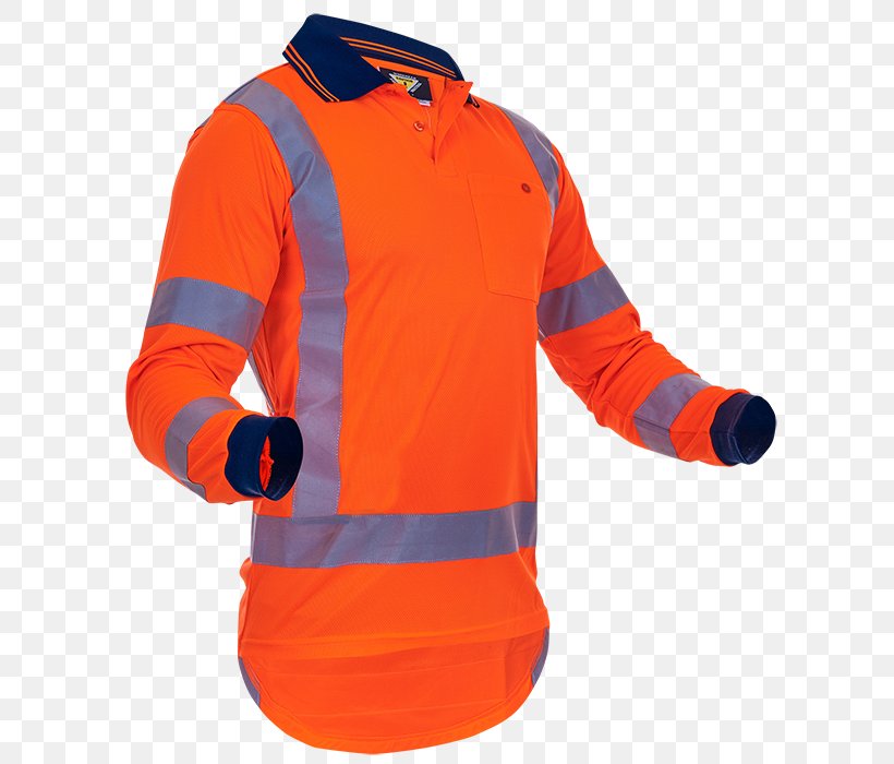 High-visibility Clothing Sleeve Polar Fleece Polo Shirt Workwear, PNG, 700x700px, Highvisibility Clothing, Baseball Equipment, Clothing, Electric Blue, Gilets Download Free